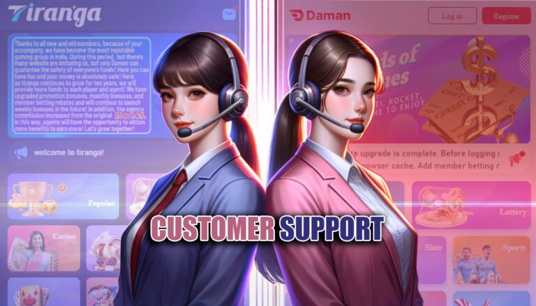 an image of two customer service representative of tiranga games and daman games