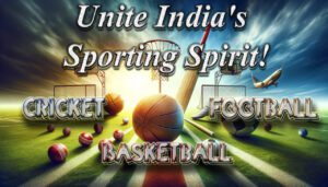 Cricket, Football, and Basketball Sports Unite