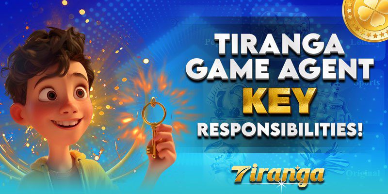 an image of a boy holding a key represents the key responsibilities of a tiranga game agent