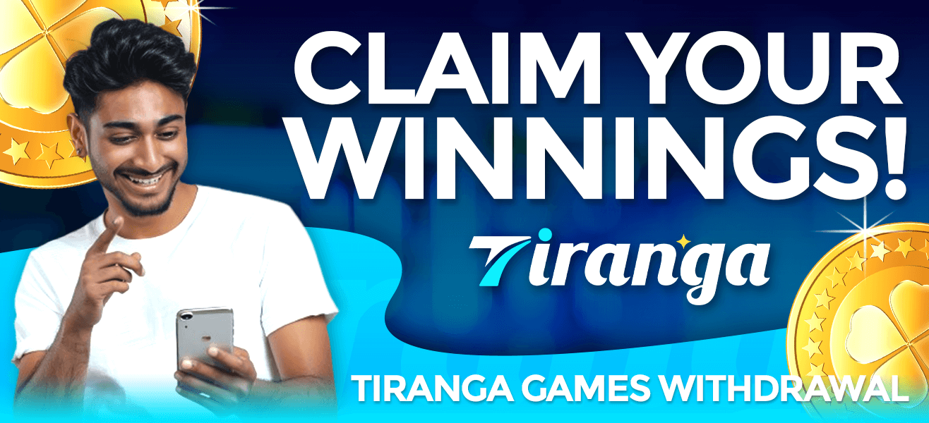 an image of a man looking at his phone claiming his winnings with tiranga games withdrawal process