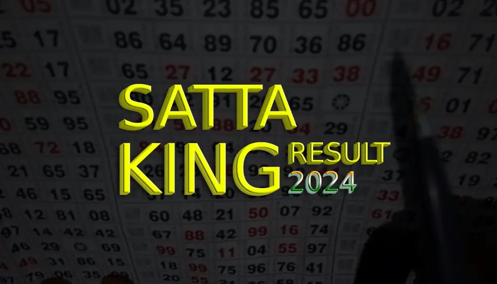 Satta King 2024 displayed with highlighted text and background of lottery numbers for gali results.