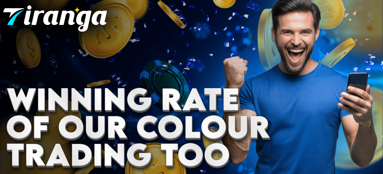 a happy man knowing the winning rate and percentage of our tiranga colour trading tool